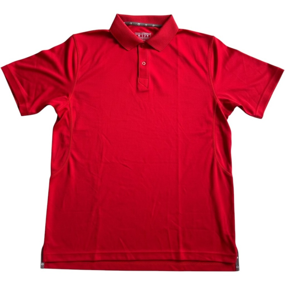 Champion Performance Womens Red Short Sleeve Polo Shirt Large Athletic Golf Top